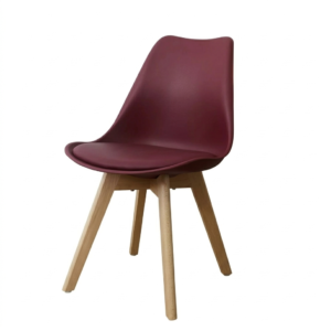 Chaise scandinave Bordeaux