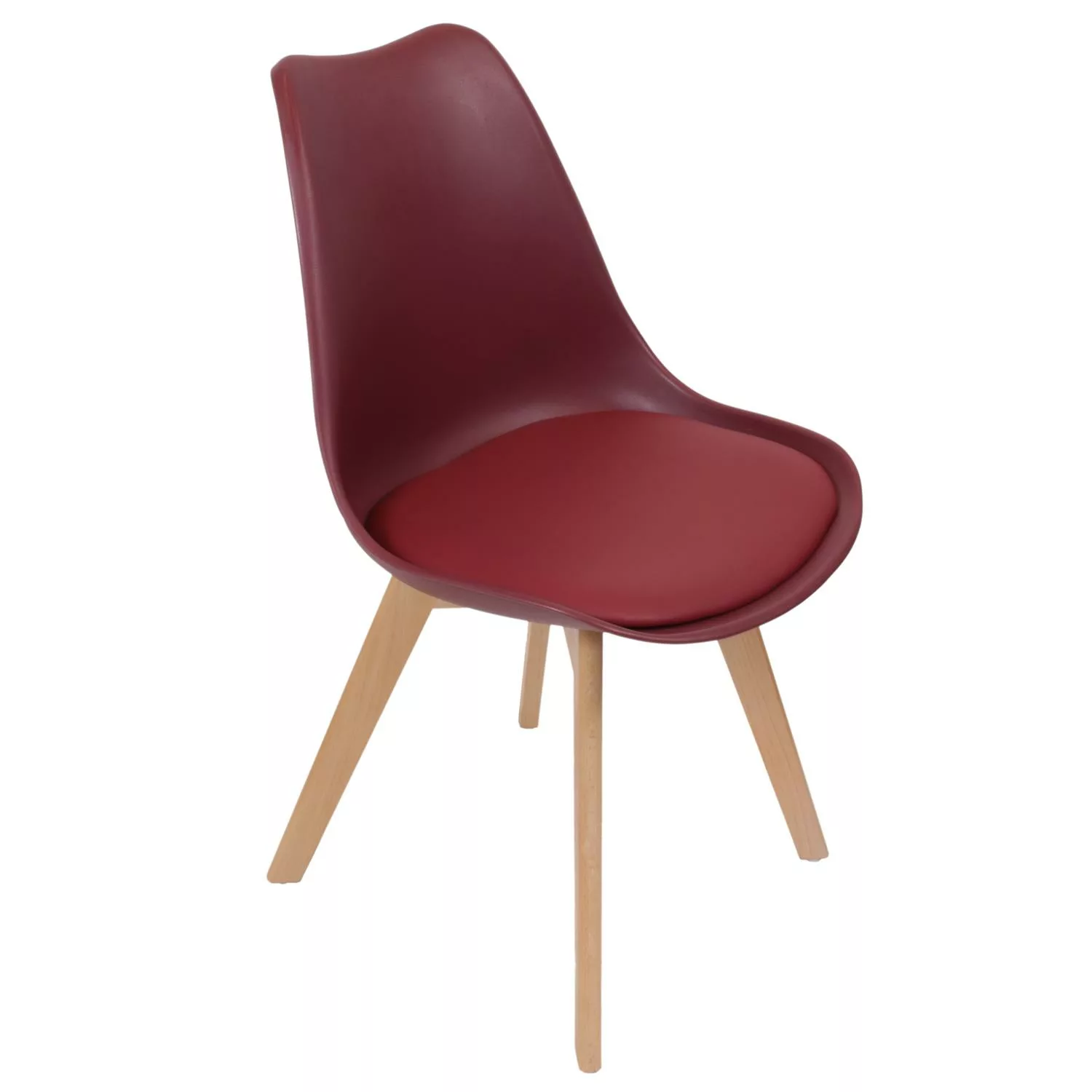 Chaise scandinave Bordeaux – Image 6