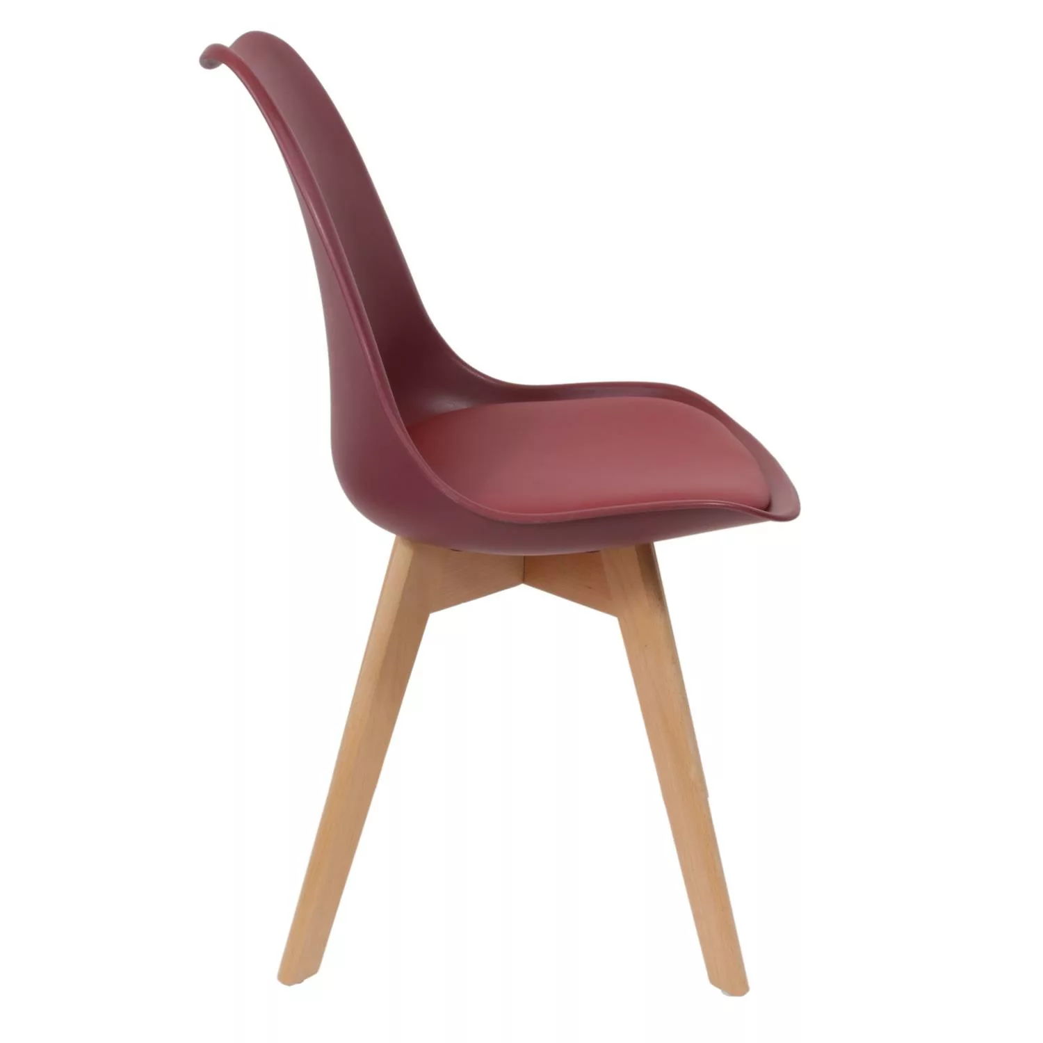 Chaise scandinave Bordeaux – Image 3
