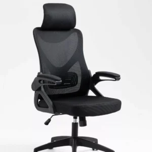 Fauteuil de bureau ergonomique en mèche noir